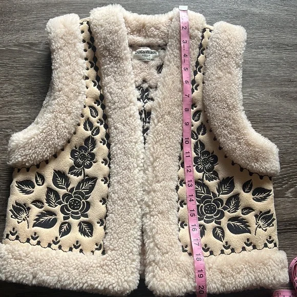 (SOLD) Zadig & Voltaire Feti Shearling Cardigan Vest - Picture 13 of 15